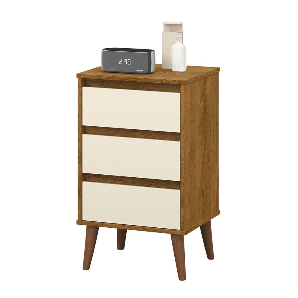 Mesa de Cabeceira Wood Feijó/Off White