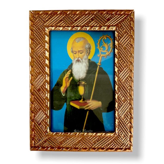 Quadro São Bento Decorativo com Vidro 20x15