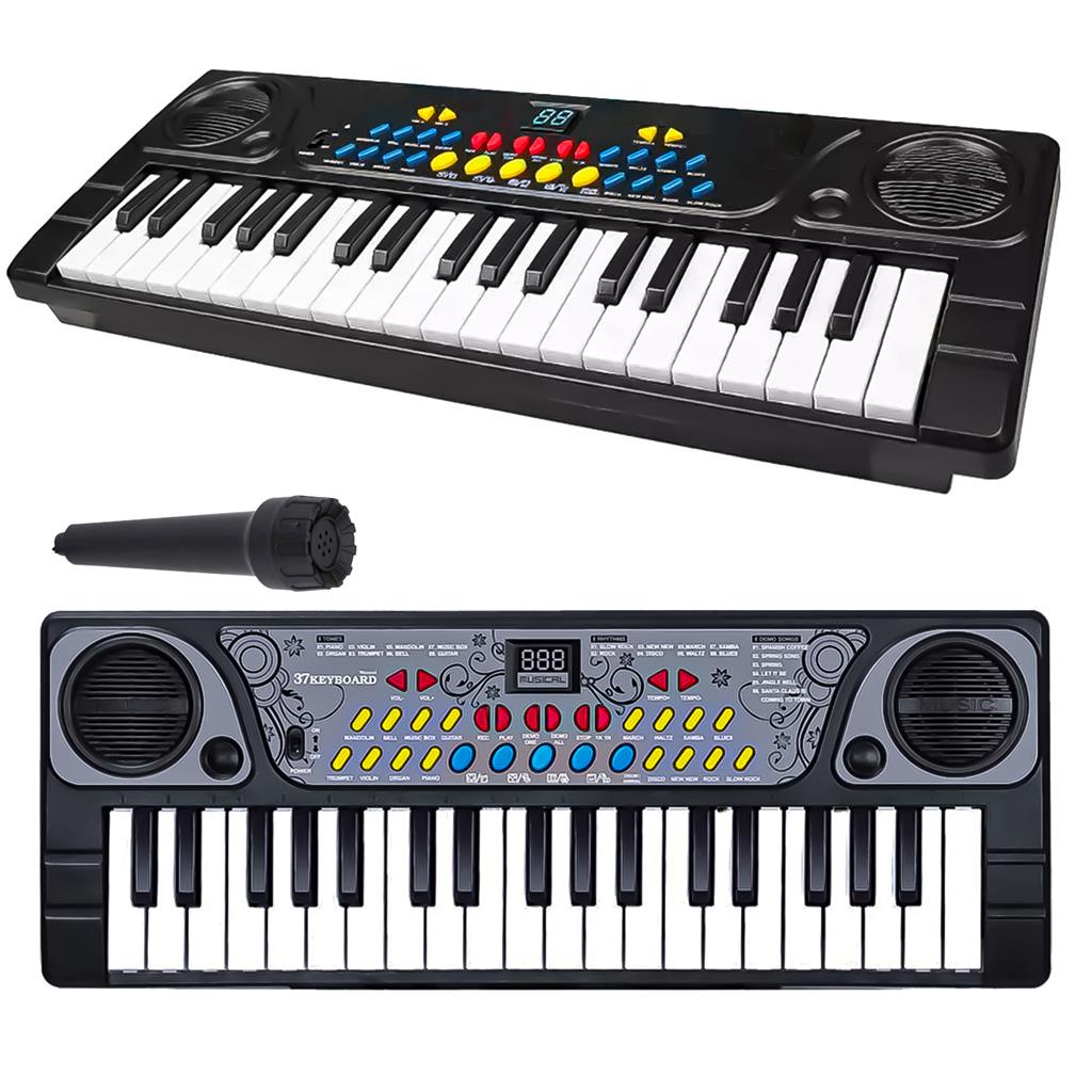 Teclado Piano Musical Center Infantil 37 Teclas Com Microfone - Dm Toys em Oferta na Shopee