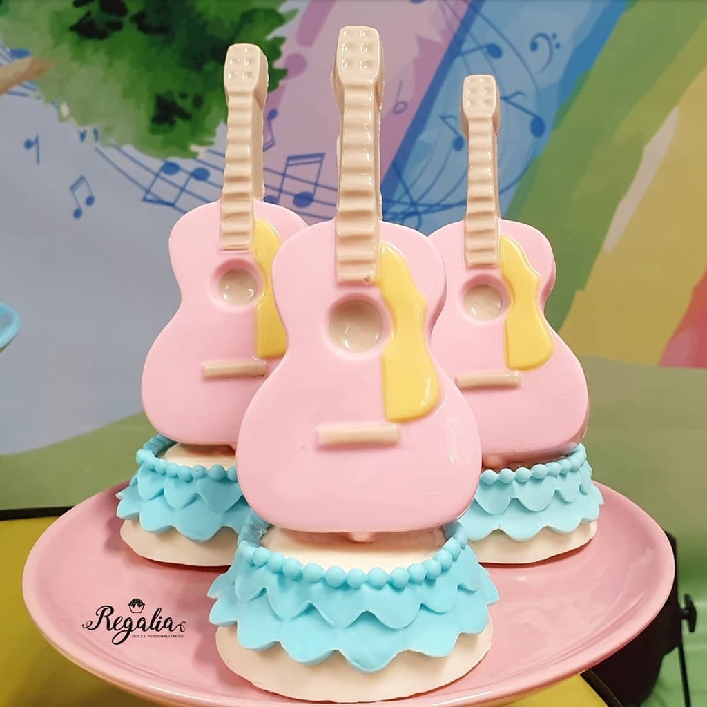 Forma de Acetato Simples Instrumento Musical Violão 15cm