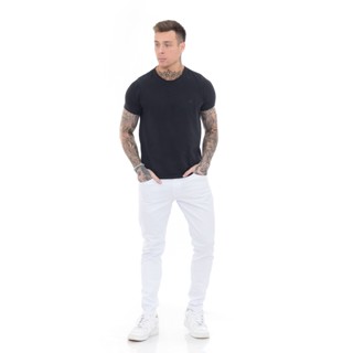 Calça Jeans Masculina Branca Mega Skinny Premium