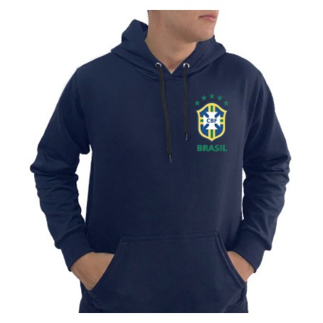 Moletom Masculino Seleção Brasileira Estampa Tecido Grosso