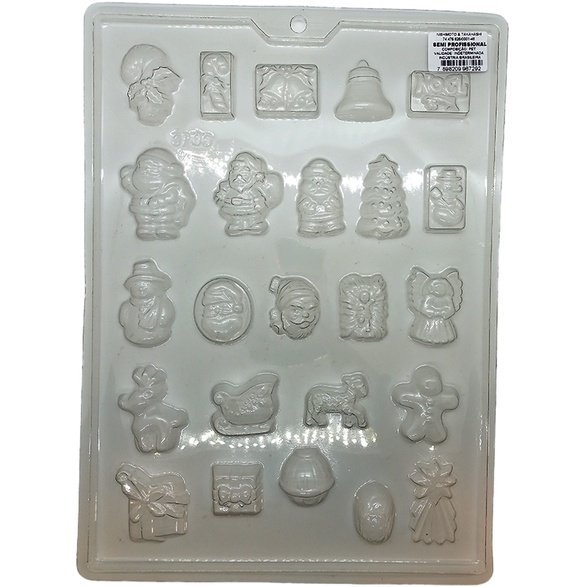 Forma Semi-Profissional - Bombons Natalinos - 1 unidade - Crystal - Rizzo em Oferta na Shopee