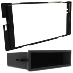 Moldura De Painel 1 Din 2 Din March Versa Sentra 2015 a 2021 Black Piano