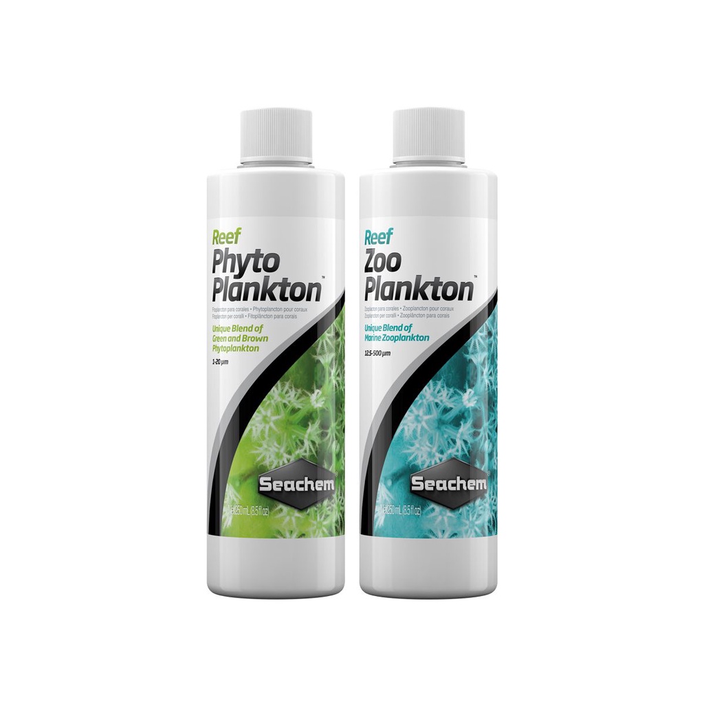 Kit Seachem Reef Phytoplankton 500ml E Reef Zooplankton Suplemento Coral Marinho
