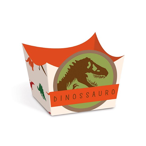 Forminha para Doces Cachepot Festa Dinossauro - Dinossauro - 24 unidades - Cromus - Rizzo Festas - Home & Living
