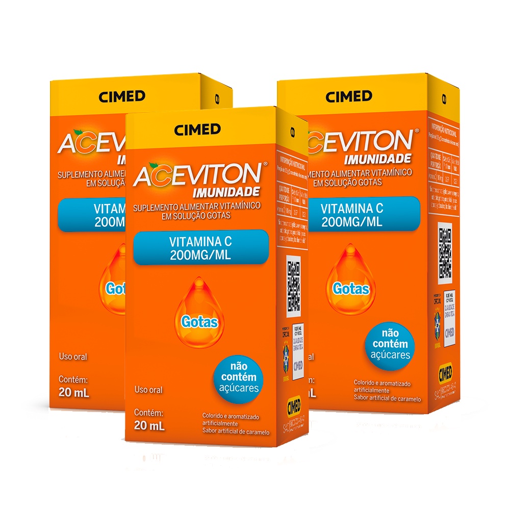 Vitamina C Aceviton Em Gotas Sabor Caramelo 60ml