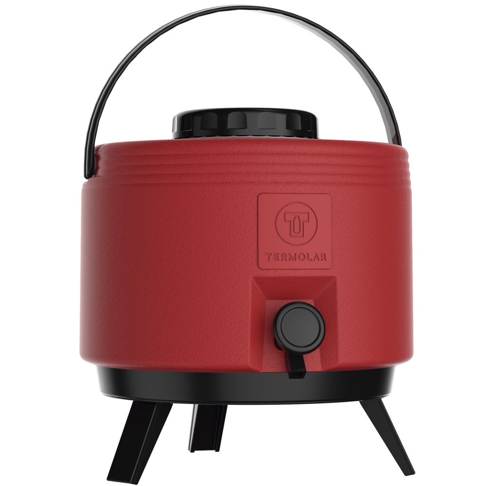 Botijão Térmico Vermelho 6L Quente Frio Café Chá Termolar