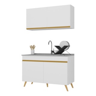Armário de Cozinha Compacta 120cm Veneza Multimóveis V3748