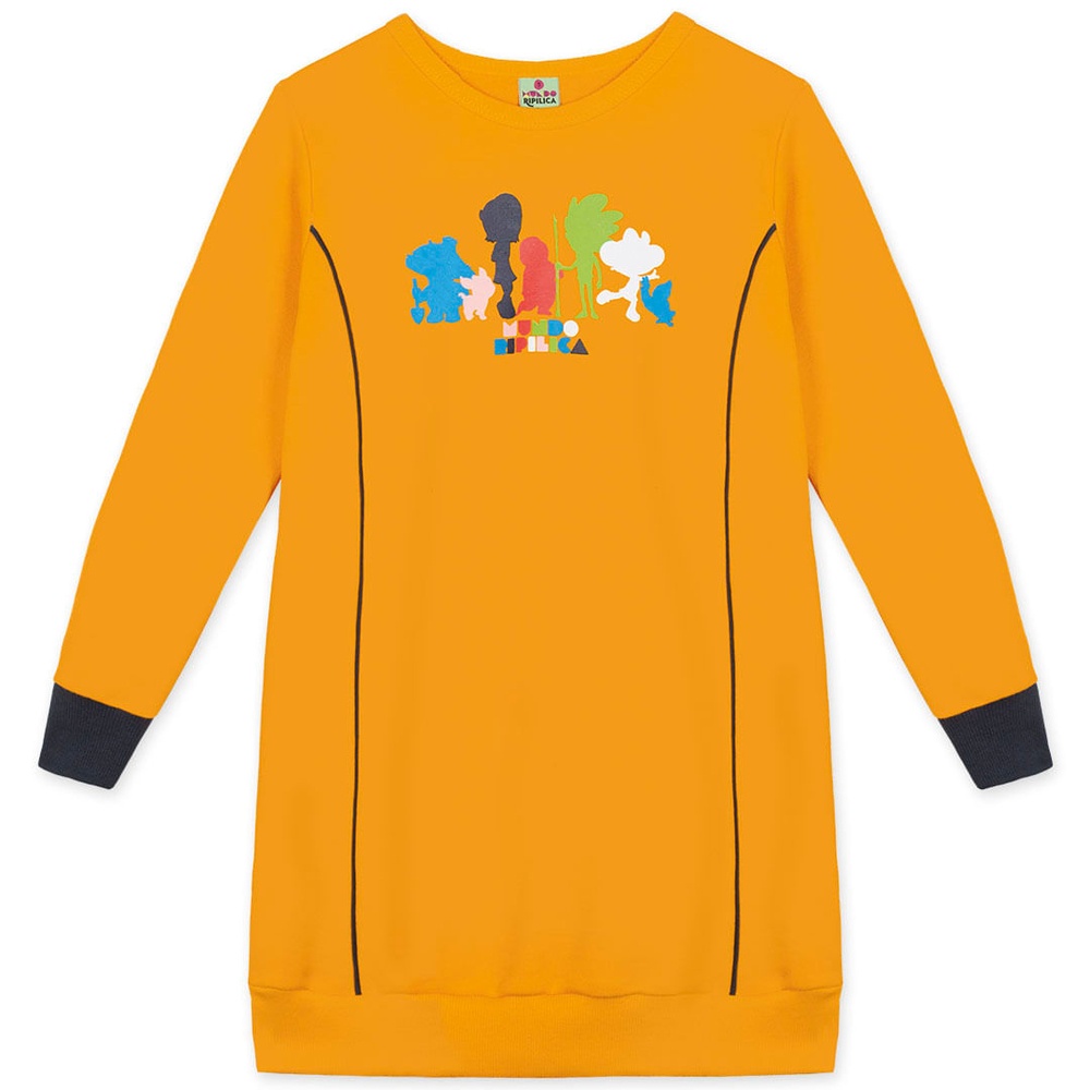 Vestido Moletom Infantil Menina Manga Longa Mundo Ripilica - Baby & Kids Fashion