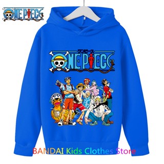 2023 Anime One Piece Hoodie Kids Clothes Boys Moda Luffy Pullover Casaco De Moletom Esportivo