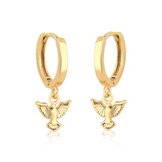 Brinco Feminino Argola Espirito Santo Amoeto Banhado a Ouro18k