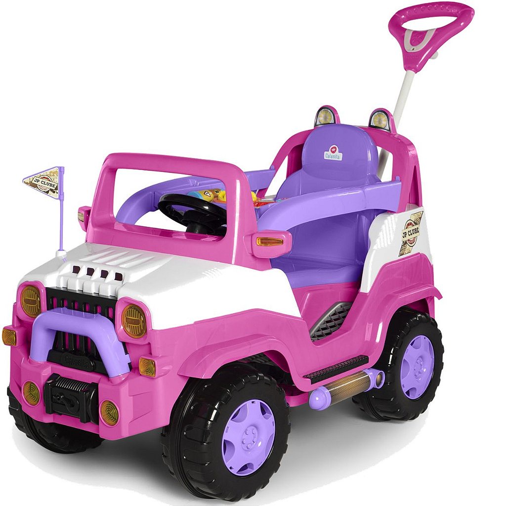 Carrinho de Passeio e Pedal para Bebe Calesita Diipi Rosa em Oferta na Shopee