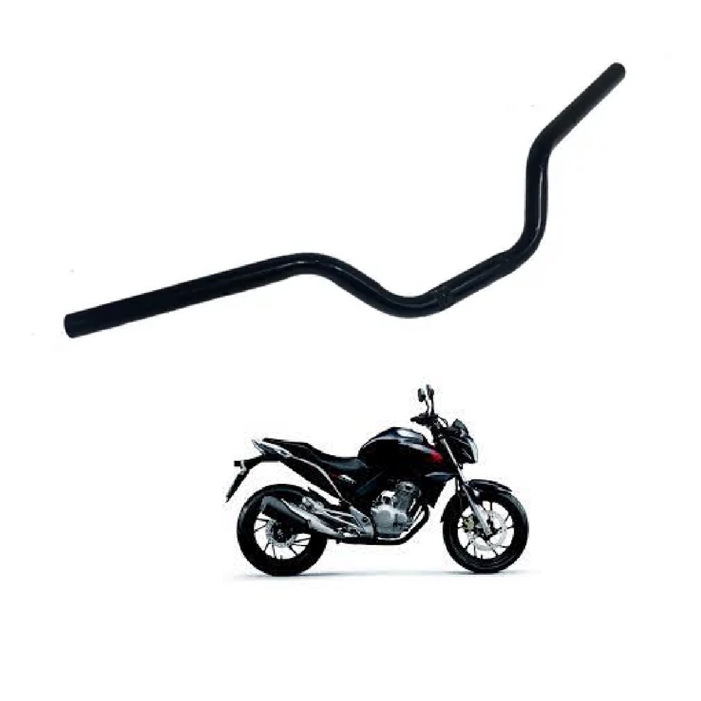 Guidão De Moto Cb Twister 250 2014 A 2020 Preto Com Furo Pesinho Acessório em Oferta na Shopee