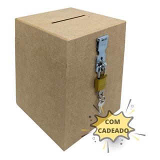 Urna Caixa De Sugestão Pequena Em Mdf Com Cadeado em Oferta na Shopee