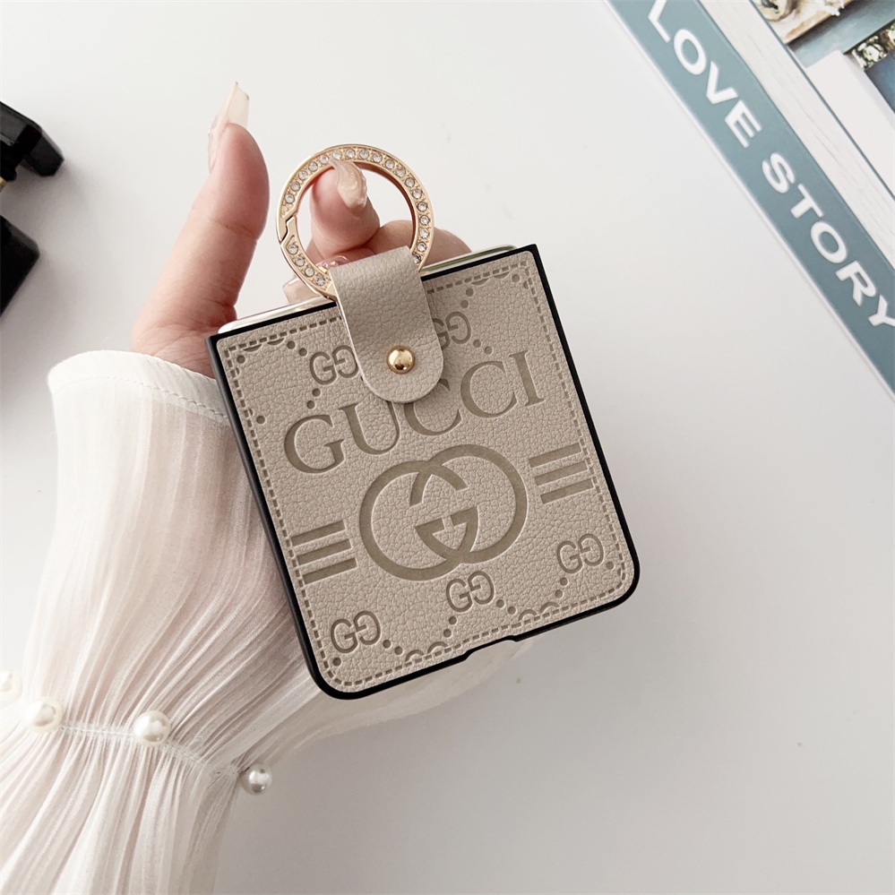 Capa Traseira Dobrável Para Telefone Samsung Galaxy Z Flip 3 4 5 6 7 7FE Clássic