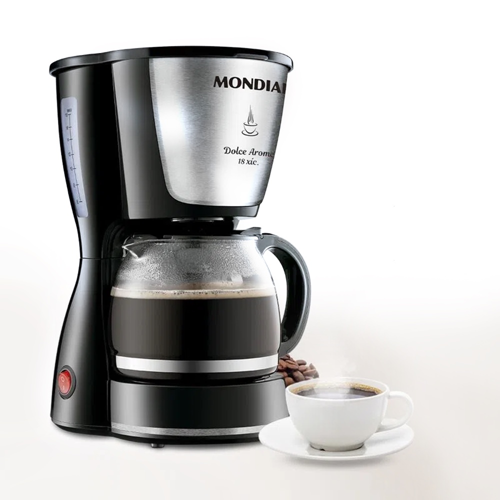 Cafeteira Elétrica, 18 Xícaras, Dolce Arome, 550W, 127 Preta Mondial