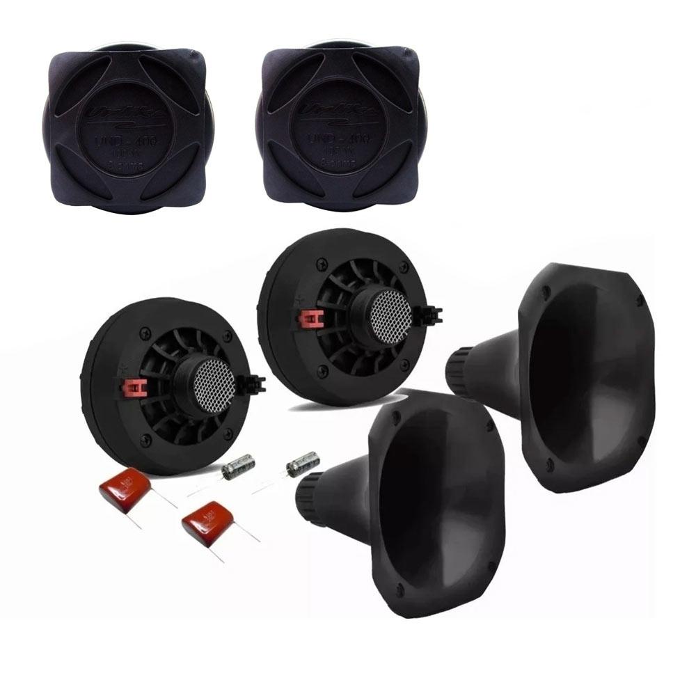Kit 2 Driver Corneta Curta + 2 Super Tweeter 440w Rms
