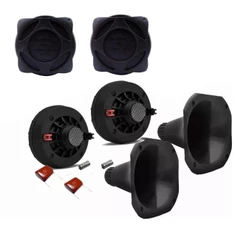 Kit 2 Driver Corneta Curta + 2 Super Tweeter 440w Rms