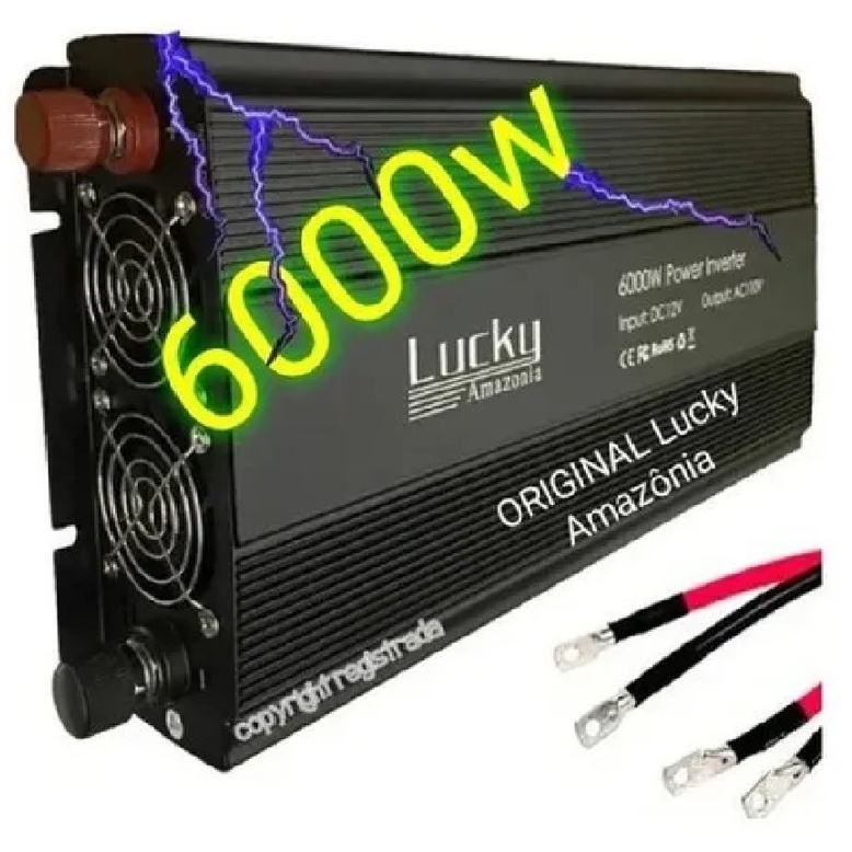 Inversor de Energia 6000w 12v Ac 220v 60hz Automóvel Caminhão Conversor de Onda Senoidal Tensão Dispaly Digital