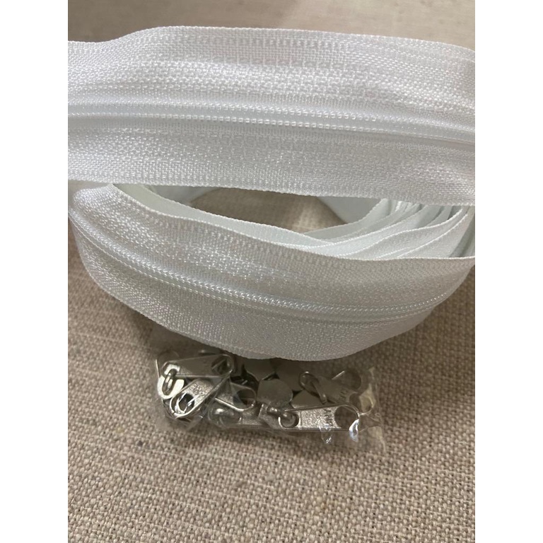 5 Metros De Zíper Nylon + 10 Cursor Artesanato Em Geral Número 3 em Oferta na Shopee