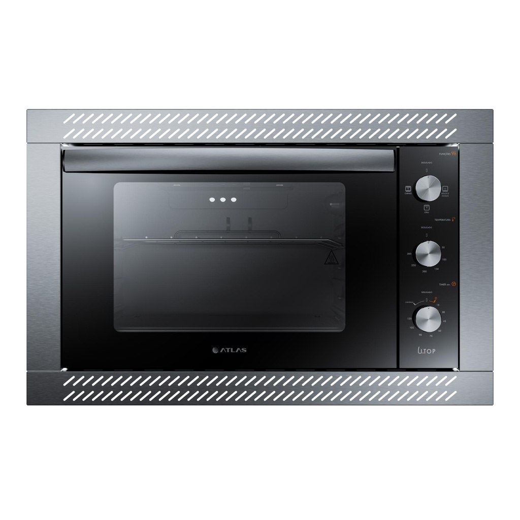 Forno de Embutir Elétrico Preto 44L com Grill e Timer Atlas U Top 220V