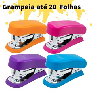 GRAMPEADOR MINI NEON 26/6 PARA 20 FOLHAS BRW GP0102 em Oferta na Shopee