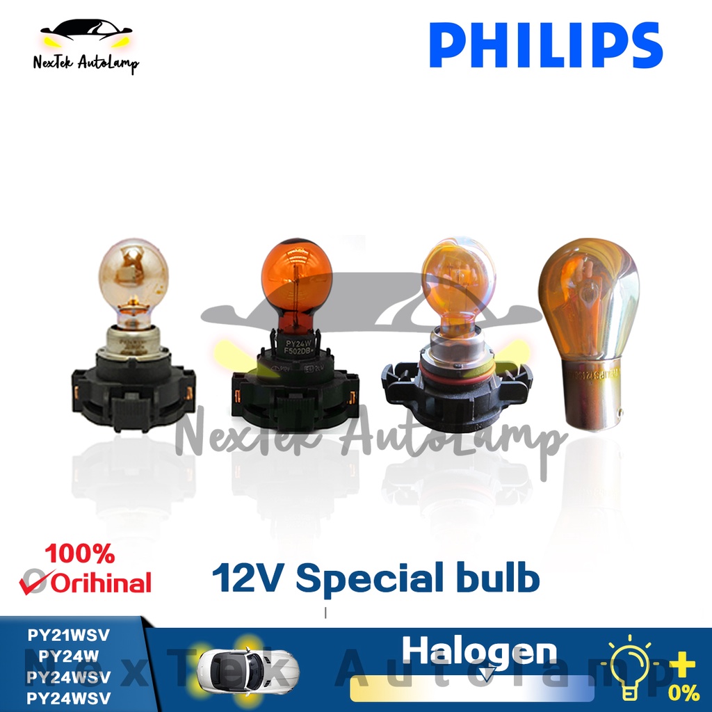 Philips PY21WSV PY24W PY24WSV PY24WSV 12V 12496SV 12180 Lâmpada De Sinalização Interior Especial Lâmpadas Originais Para Ônibus E Caminhão De Iluminação Automotiva (1 lampada)