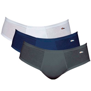 Kit Com 3 Cuecas Slip Algodão Abertura Frontal Light Zorba
