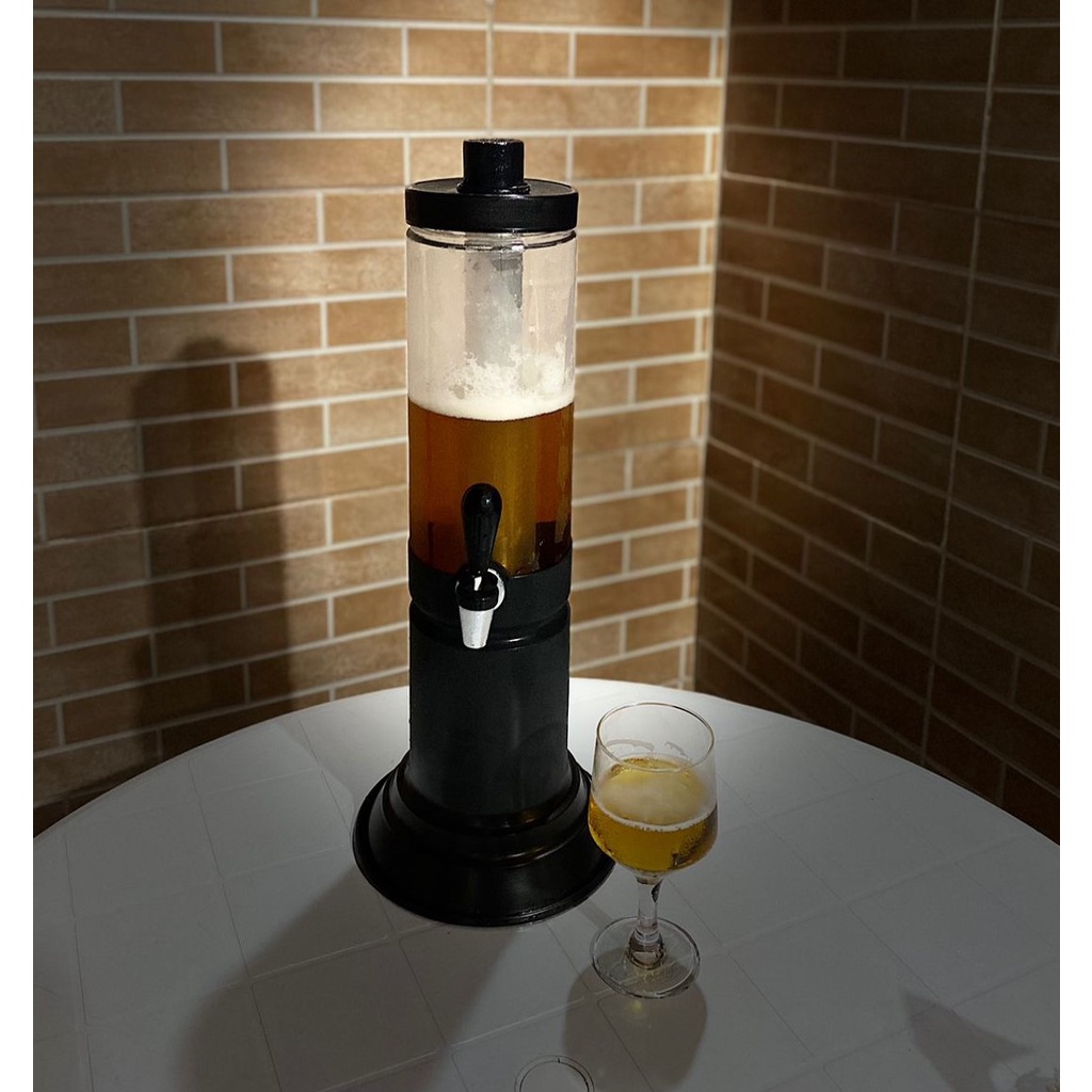 Torre de Chopp 1,5L com Torneira de Alavanca – Kit com 3 Unidades de Chopeira