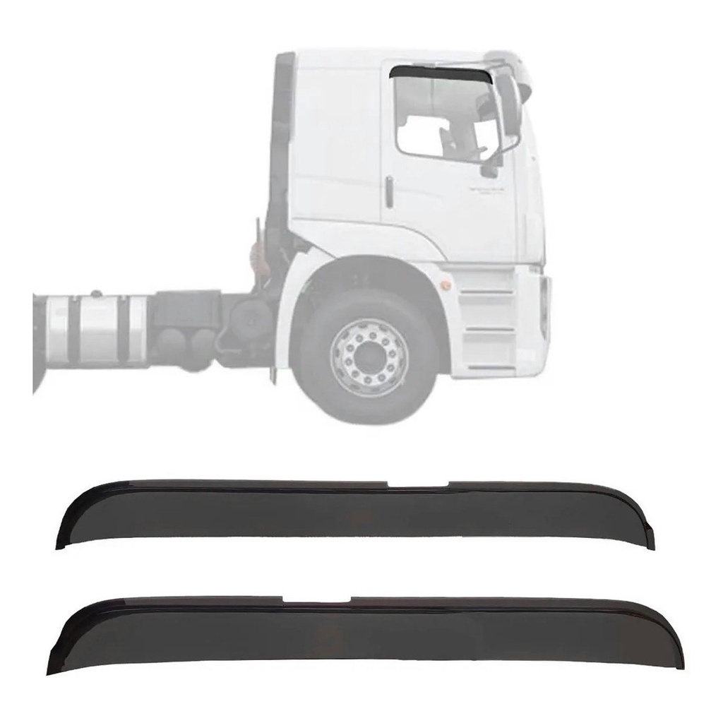 Calha De Chuva Defletor Vw Caminhão Constellation Titan 2 Portas Fumê Ecoflex 40.028A