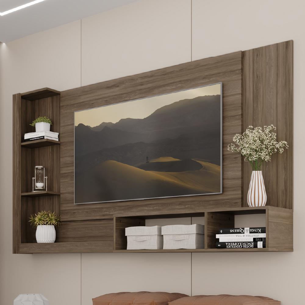 Painel Ganges para TV até 60 Polegadas com Nicho e Prateleira Madeirado Carraro - Home Appliances