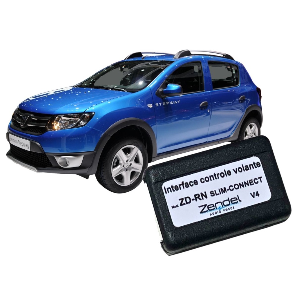 Interface Comando Volante Renault Sandero Stepway 2007 2014 Central Controle de Som no Volante do Veículo