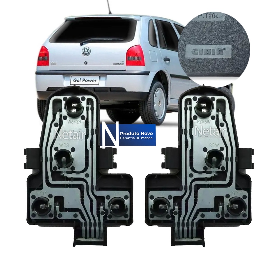 Par Soquete Tampa Circuito Lanterna Vw Gol G3