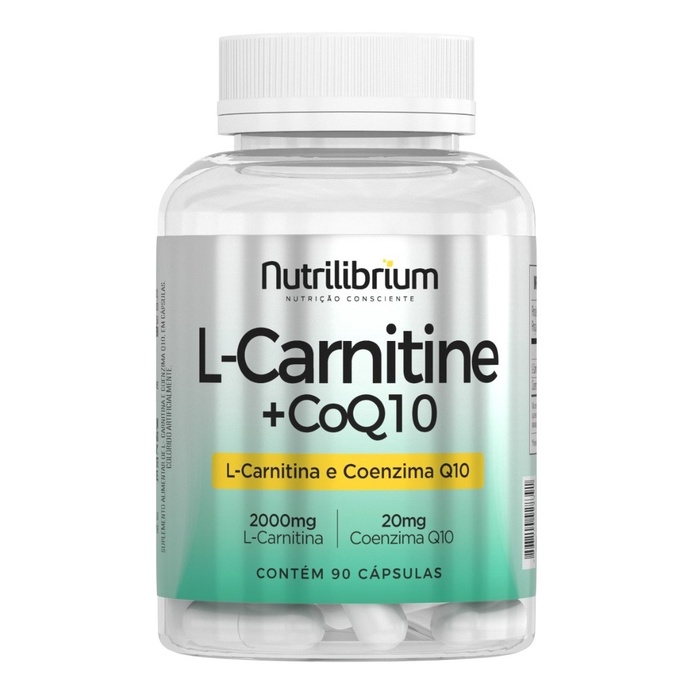 L-Carnitina + COQ10 Coenzima Q10 90 Cápsulas Nutrilibrium