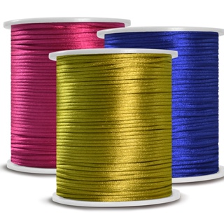 Cordão de Cetim Rabo de Rato Círculo 1mm com 50mts em Oferta na Shopee