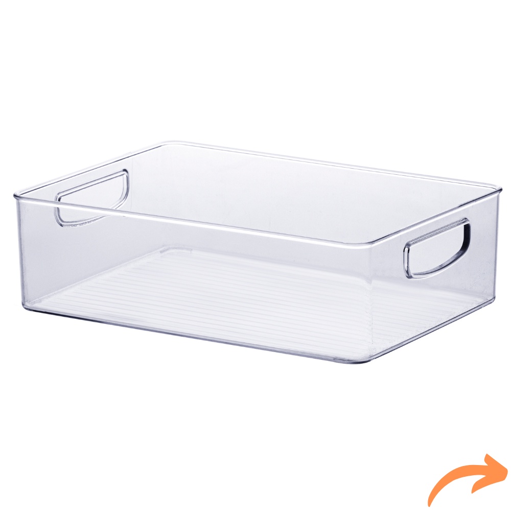 Organizador Diamond 30x20 Acrílico Cesto Organizador Geladeira Dispensa Armário Cozinha