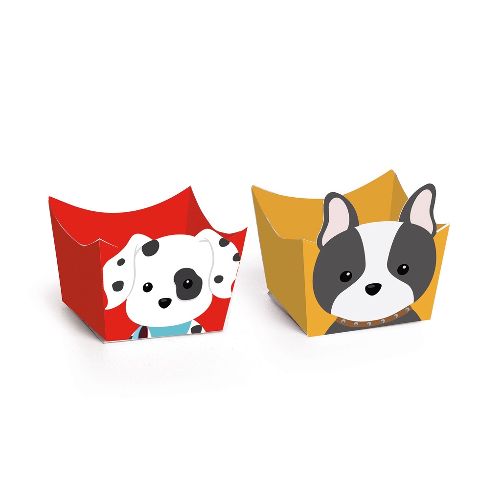 Forminha para Doces Cachepot Festa Cachorrinhos - Vm-Lr - 24 unidades - Cromus - Rizzo Festas - Home & Living