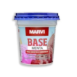 Base para Sorvete e Sobremesas sabor Menta 100g -Marvi