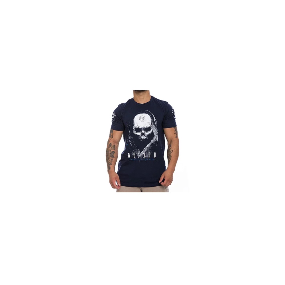 Camiseta Masculina Mossad Serviço Secreto Israelense Azul Escuro - G
