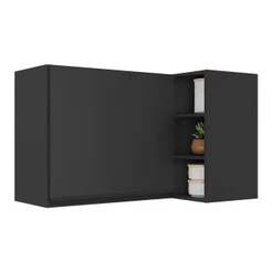 Armário de Cozinha Aéreo de Canto Veneza Multimóveis MP3742.895 Preto
