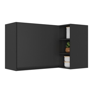 Armário de Cozinha Aéreo de Canto Veneza Multimóveis MP3742.895 Preto