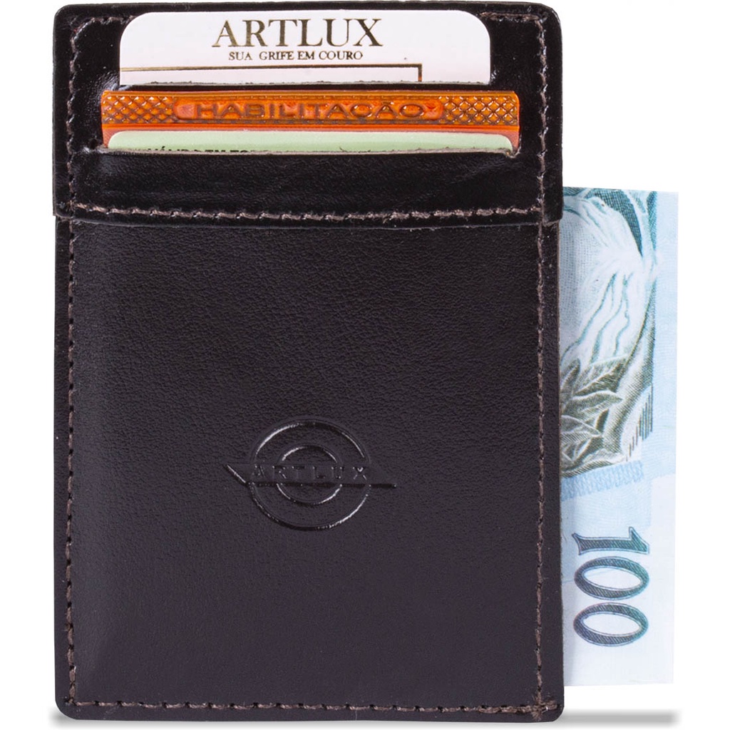 Porta Cartão Couro Misto Artlux 933