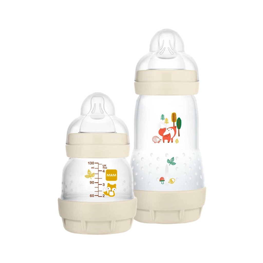 Kit 2 Mamadeiras Easy Start Set 130/260ml Neutro - MAM