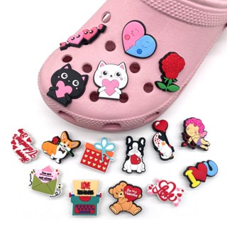 1 peça anime em PVC bonito dia dos namorados sapatos sapatos sandálias encantos acessórios de decoração para sapato encantos fivela