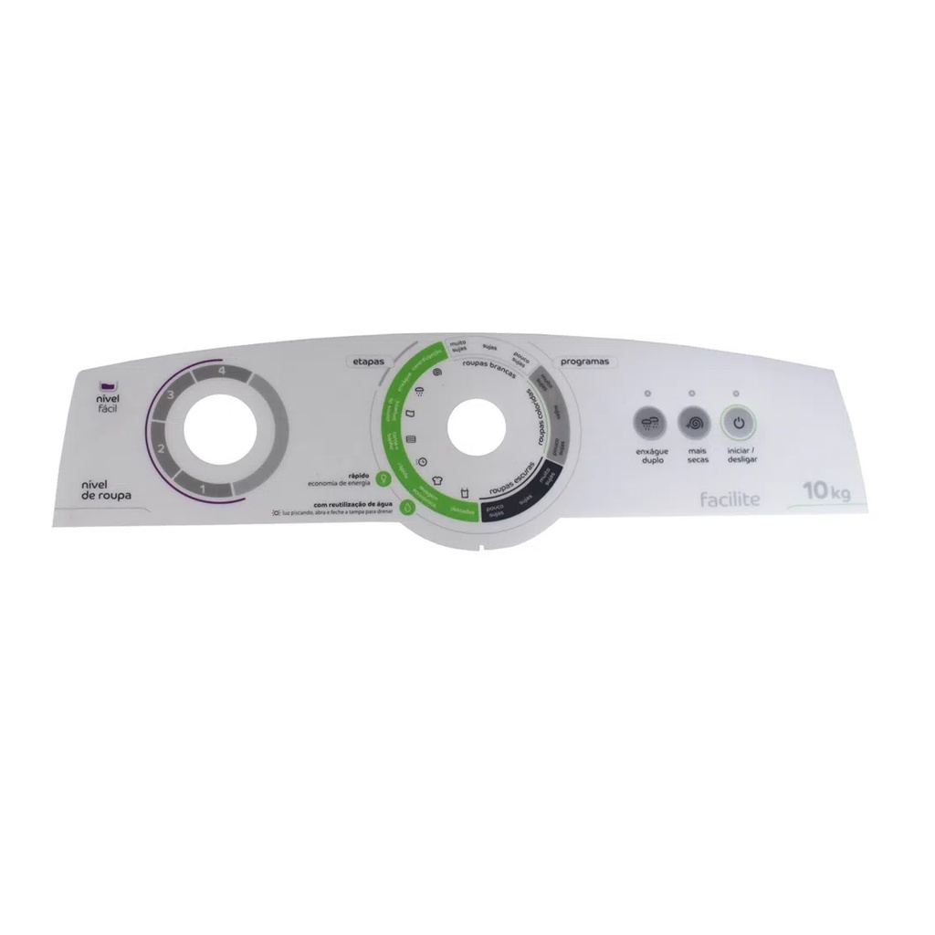 Adesivo Painel Decorativo Lavadora Consul CWE10AB - W10917232 10kg Máquina de Lavar