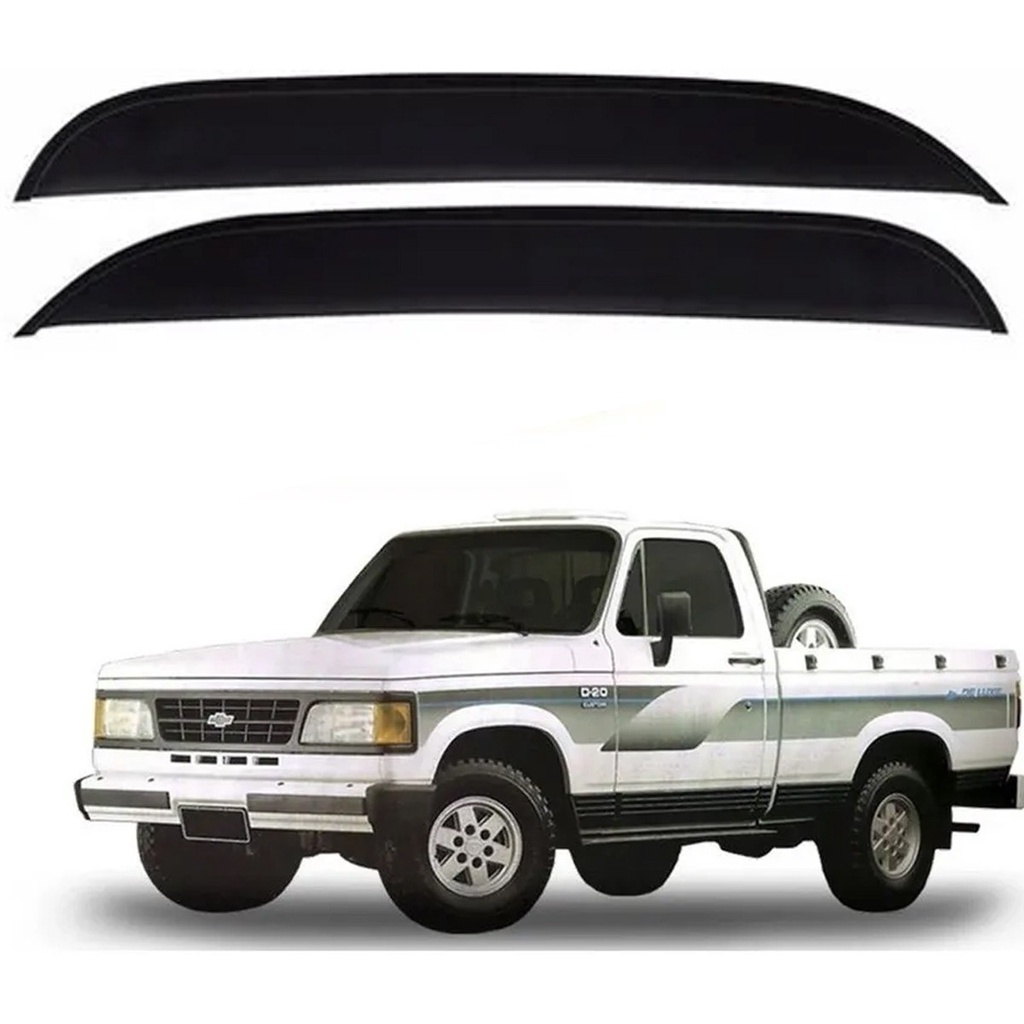Calha De Chuva Defletor Chevrolet D20 1985 A 1997 2 Portas Fume Tiger GM4460