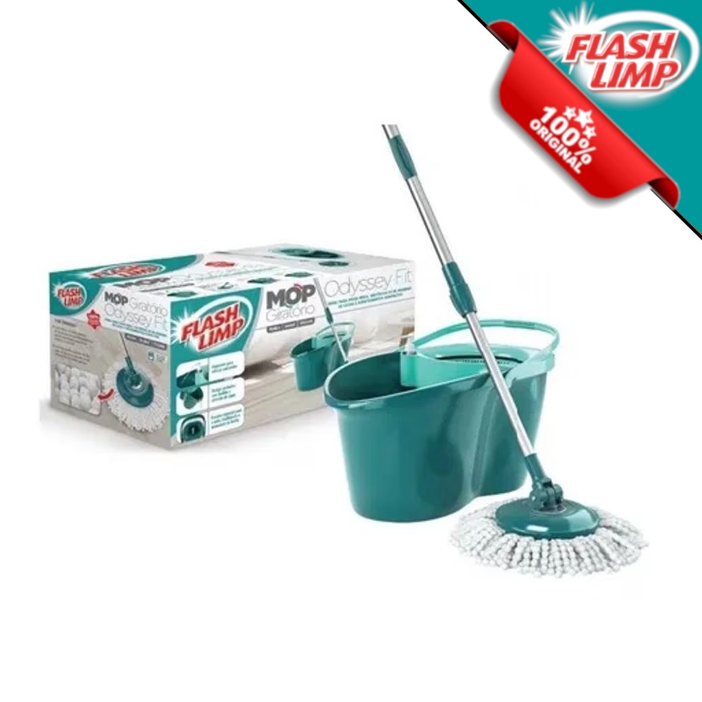 Mop Flash Limp Giratório Fit Odissey Para Limpeza De Pisos