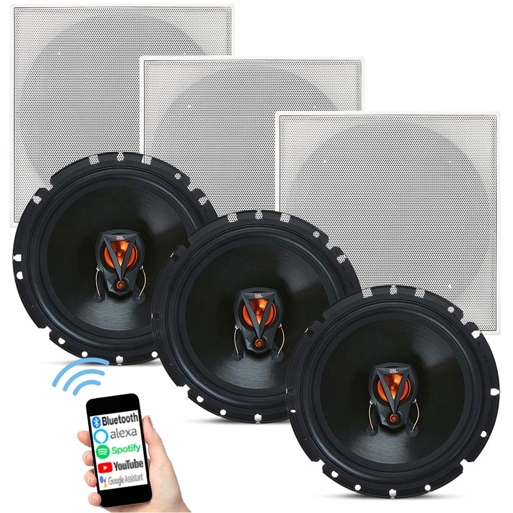Kit Caixa De Som Ativa Bluetooth +2 Passiva Jbl Embutir Teto