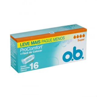 Absorvente interno super leve mais pague menos O.B ProComfort - 16 unidades